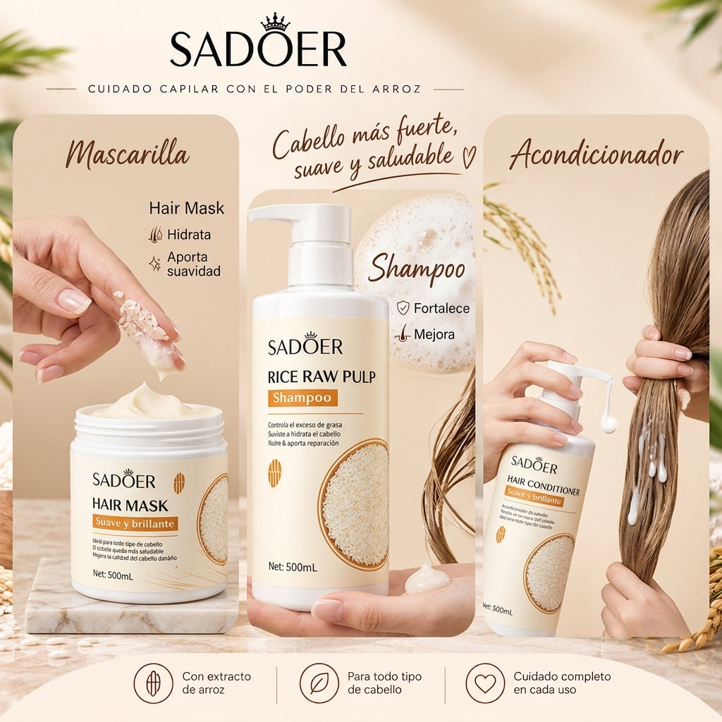 Kit Capilar de Arroz SADOER